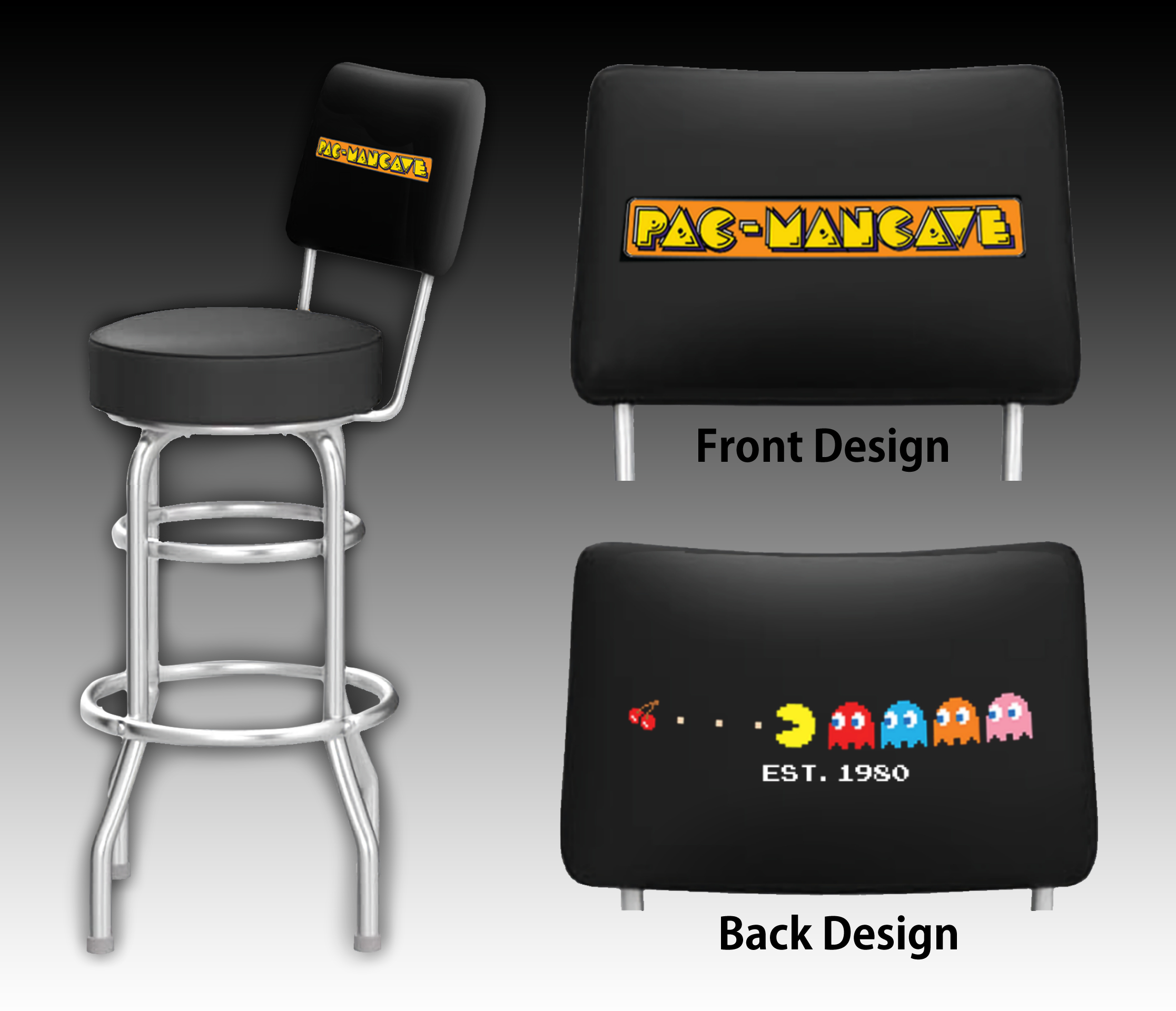 PAC-MANCAVE BARSTOOL BACKREST